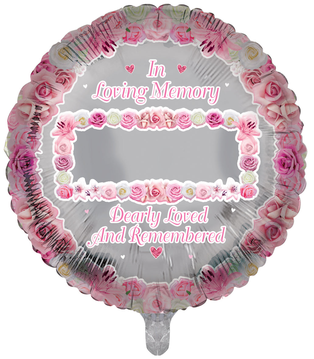 In Loving Memory Personalized Remembrance Foil Balloons For Female