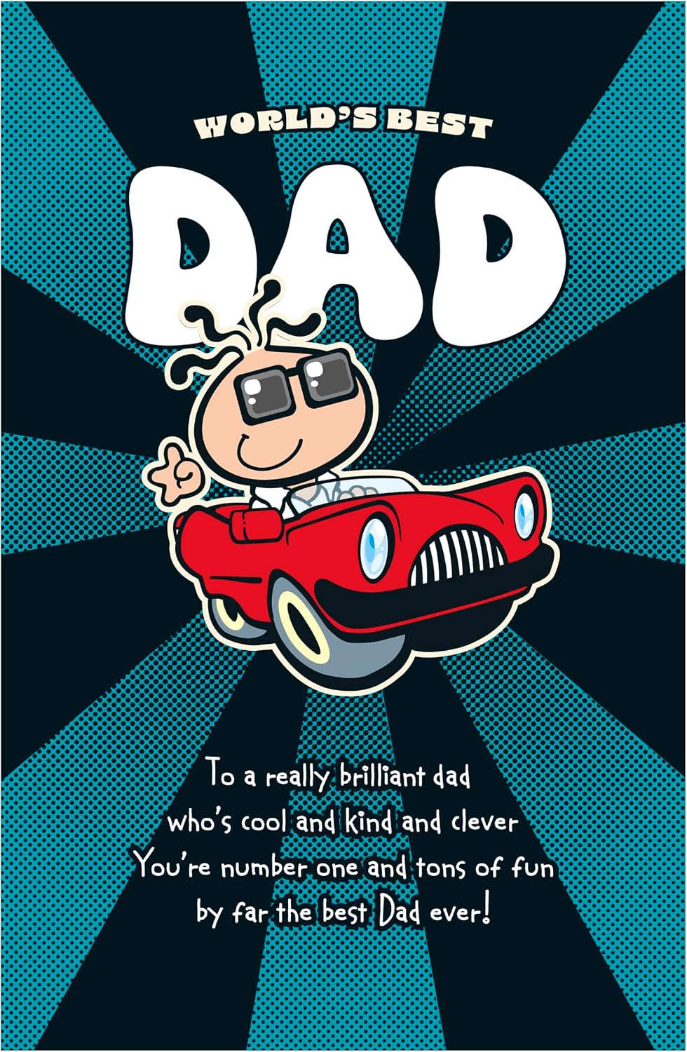 Character in Car Design Dad Birthday Card