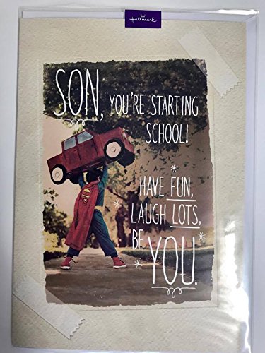 Son You're Starting School!' Lovely Supermen Good Luck Card