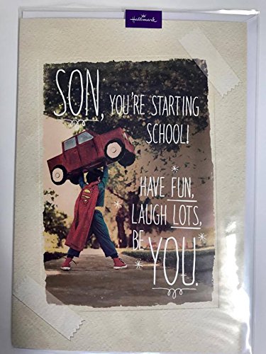 Son You're Starting School!' Lovely Supermen Good Luck Card 