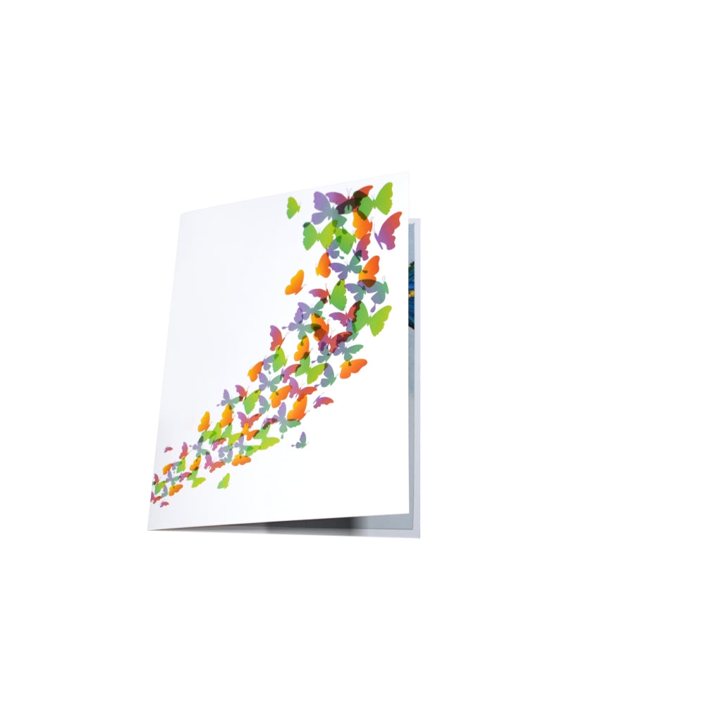 Wings of Wonder Colorful Butterfly 3D Pop Up Greeting Card