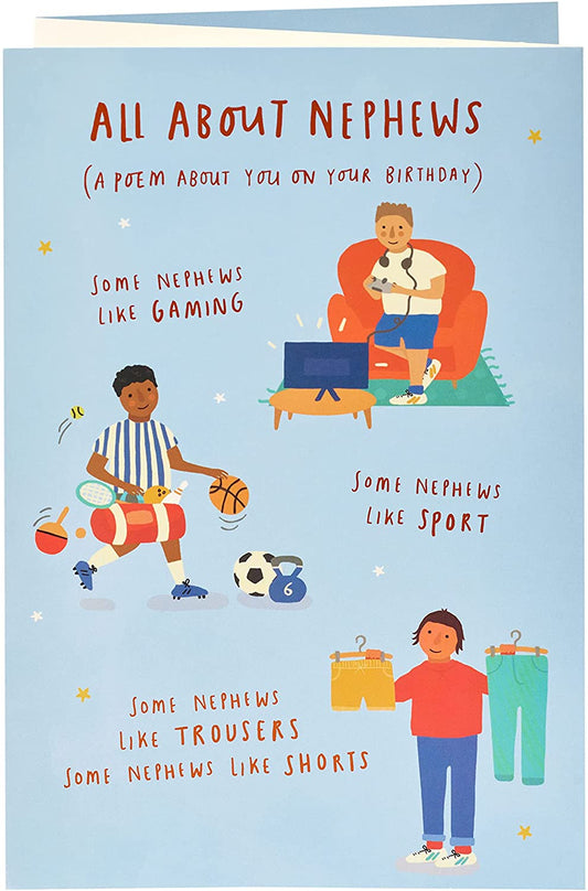 Modern Illustrations Funny Nephew Birthday Card