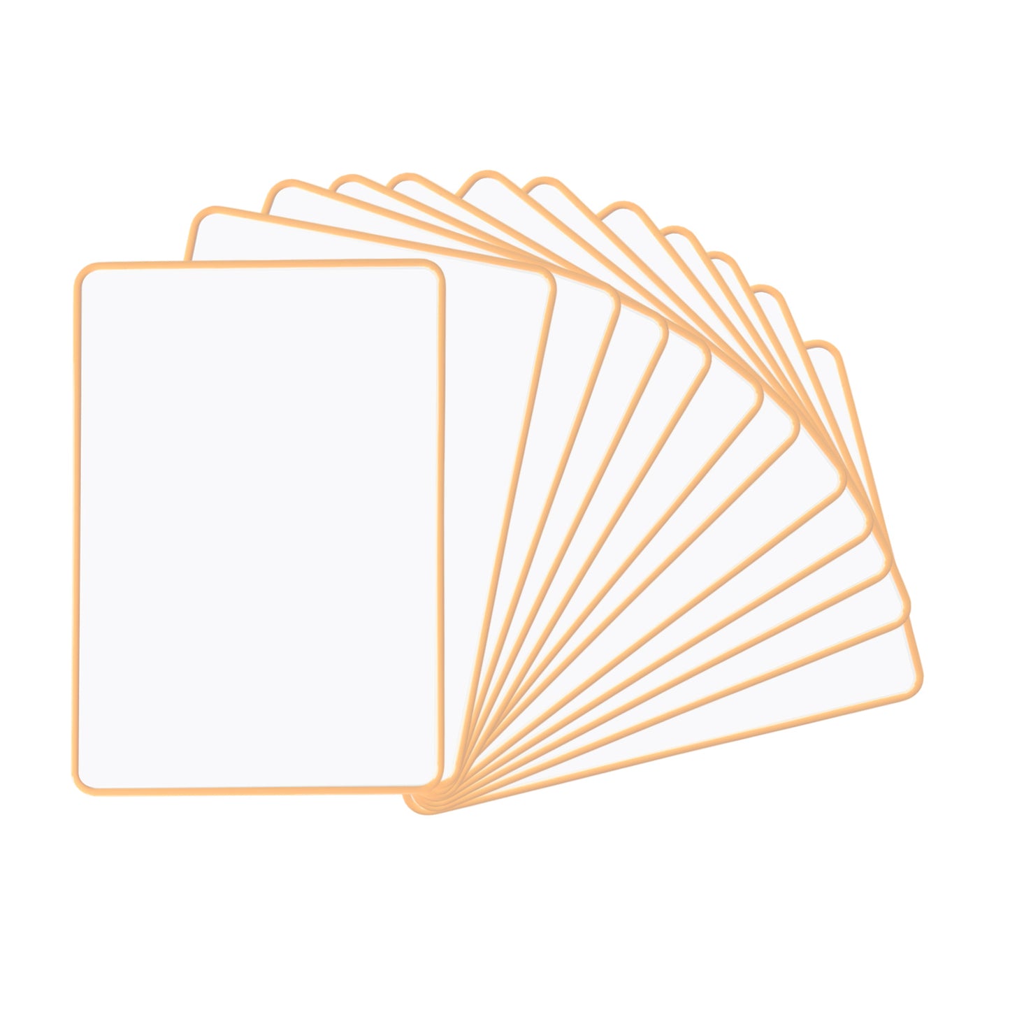 A4 Double Sided Magnetic Erasable MDF Plain Whiteboard With Orange Border
