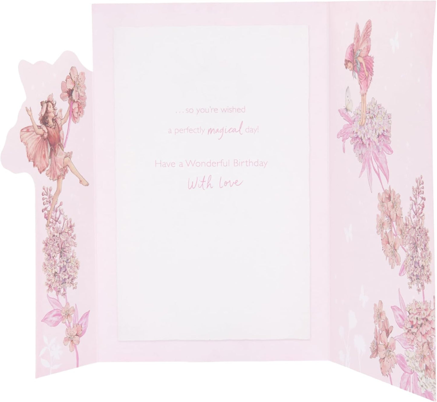 Flowers Fairies Design Granddaughter Birthday Card