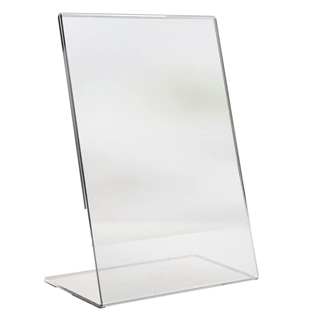 A6 Vertical Design L-Shape Transparent Acrylic Label Sign Holder