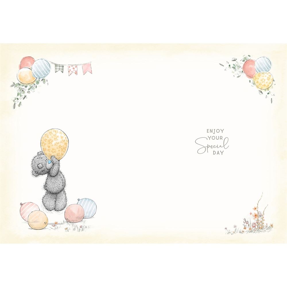 Bear In Hot Air Balloon Birthday Card