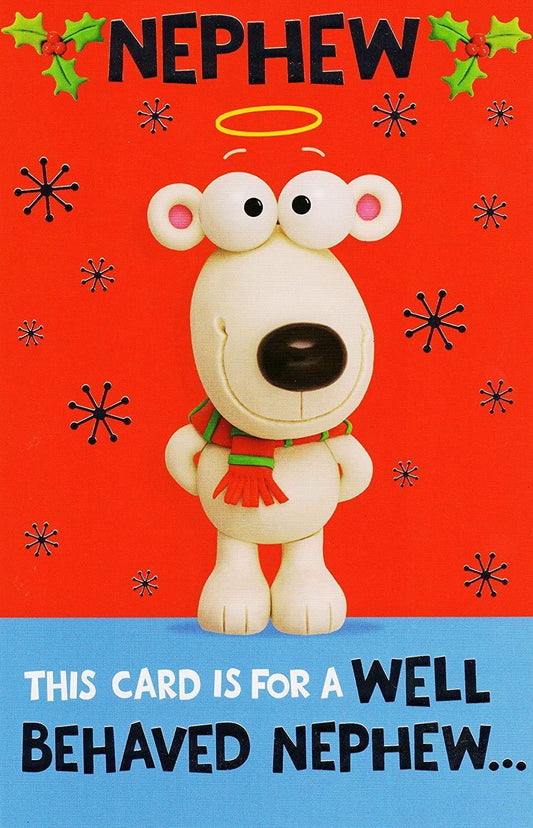 Well Behaved Nephew Funny Christmas Card 