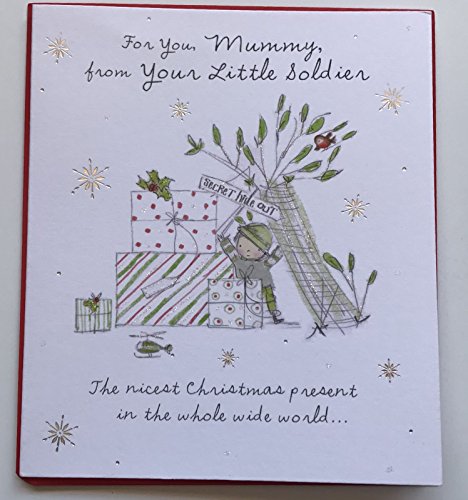 Cute Mummy From Son / Little Soldier  Christmas Greeting Card 