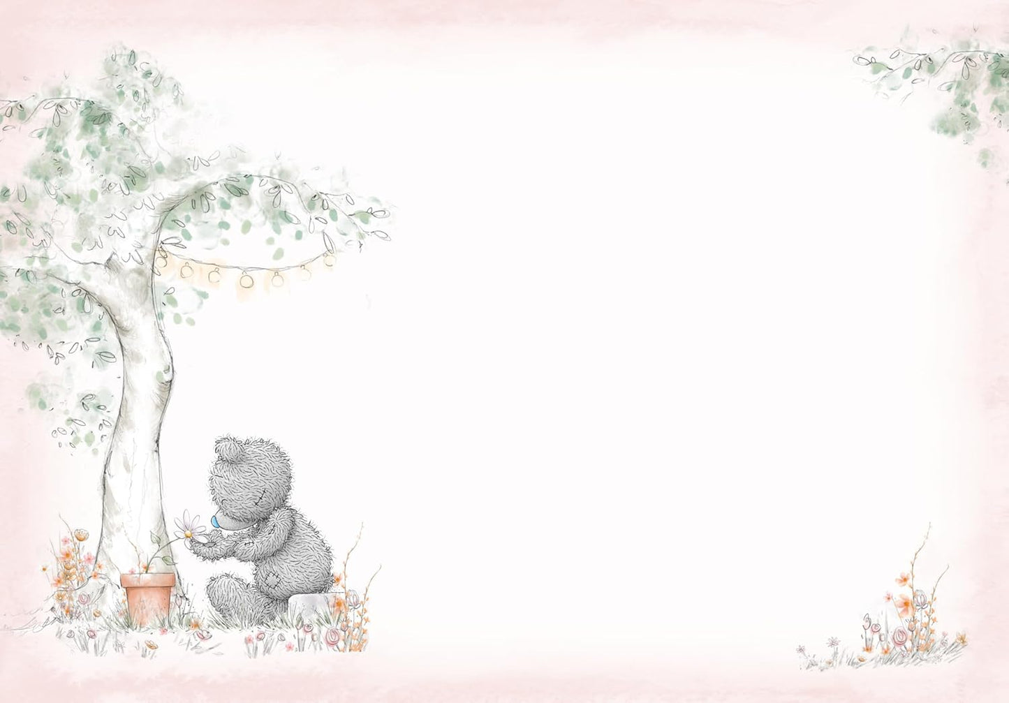 Bear On Swing 'Just To Say' Thoughtful Blank Greeting Card