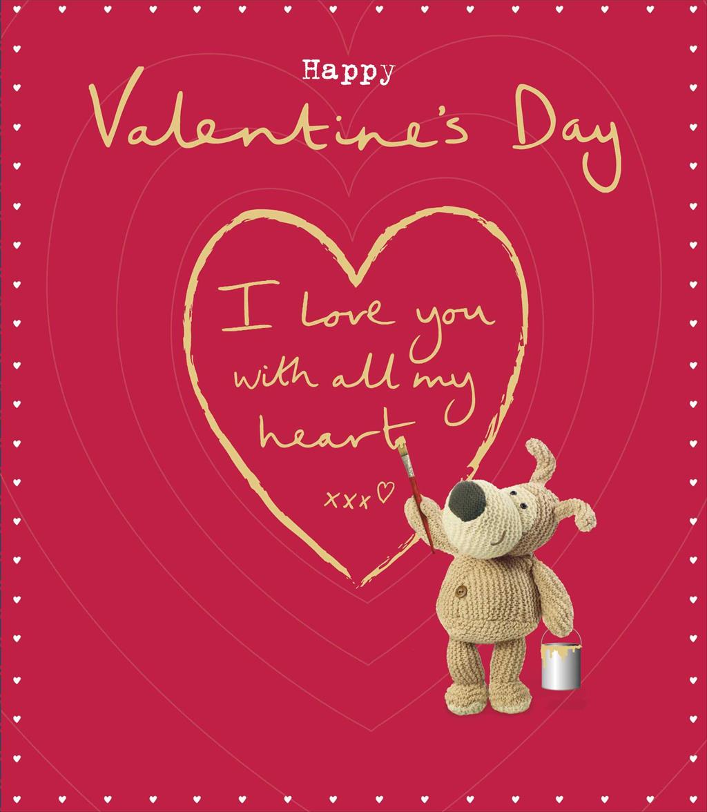 I Love You With All My Heart Boofle Valentine's Day Card