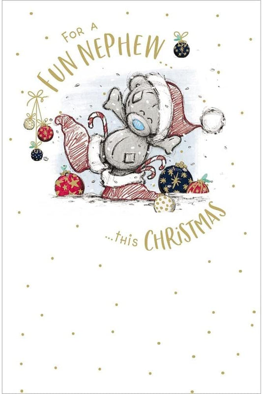 Bear In Hat And Socks Nephew Sketchbook Christmas Card