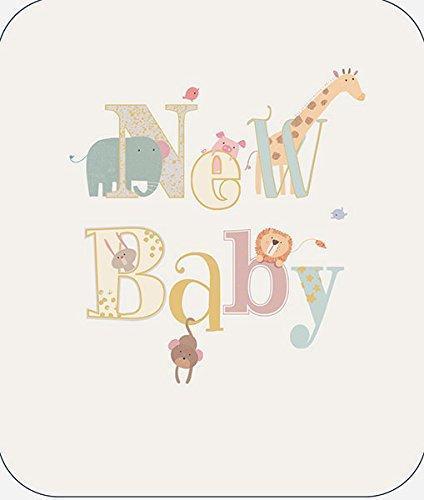 Jungle Character New Born Baby Unisex Birth Congratulations Card 
