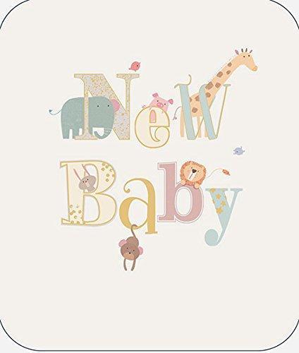 Jungle Character New Born Baby Unisex Birth Congratulations Card