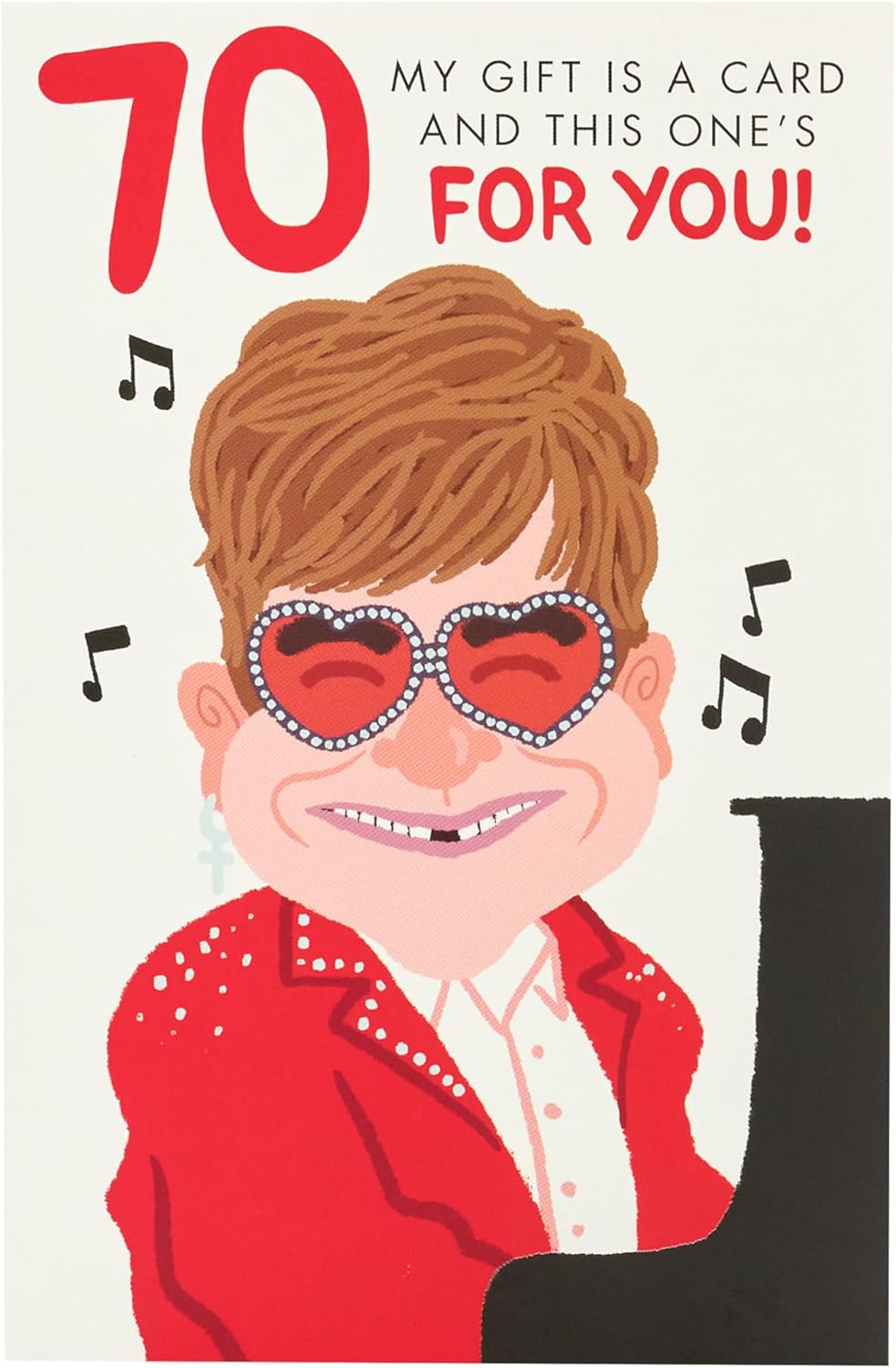 Elton John Design 70th Birthday Card