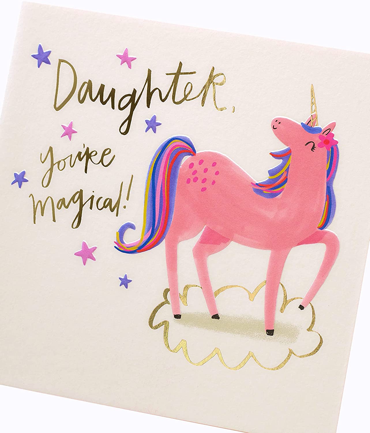 Unicorn Design Daughter Birthday Card