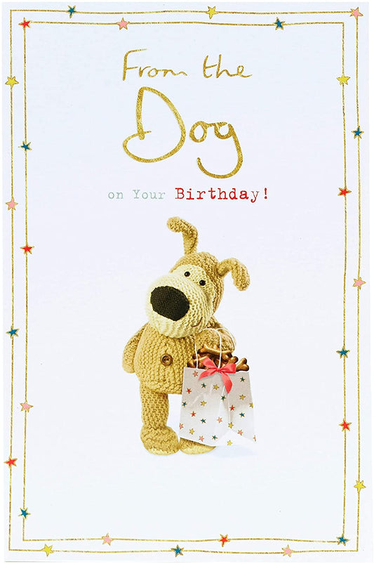 From The Pets Birthday Card from The Dog Boofle