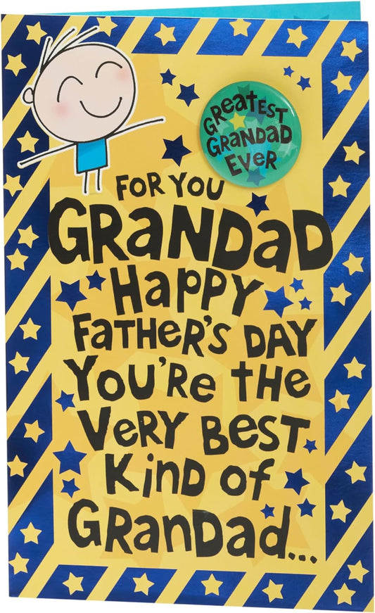 Badge Design Grandad Father's Day Card