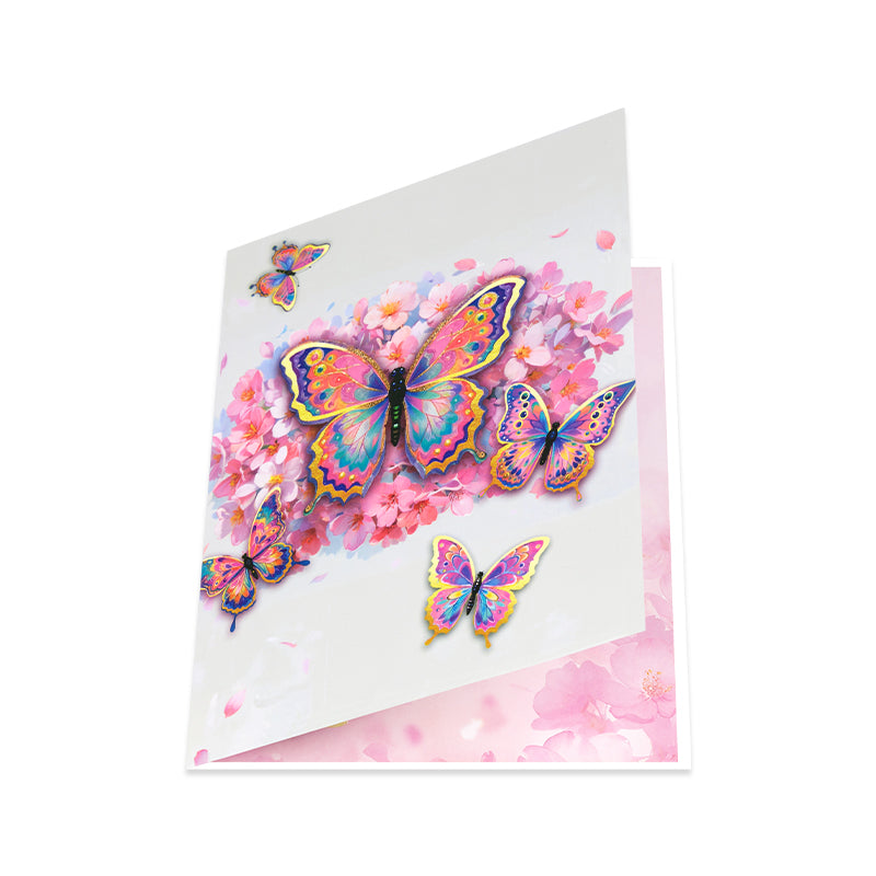 Wings of Color Cherry Blossom 3D Pop Up Greeting Card - Birthday Mother Anniversary Valentine's Day