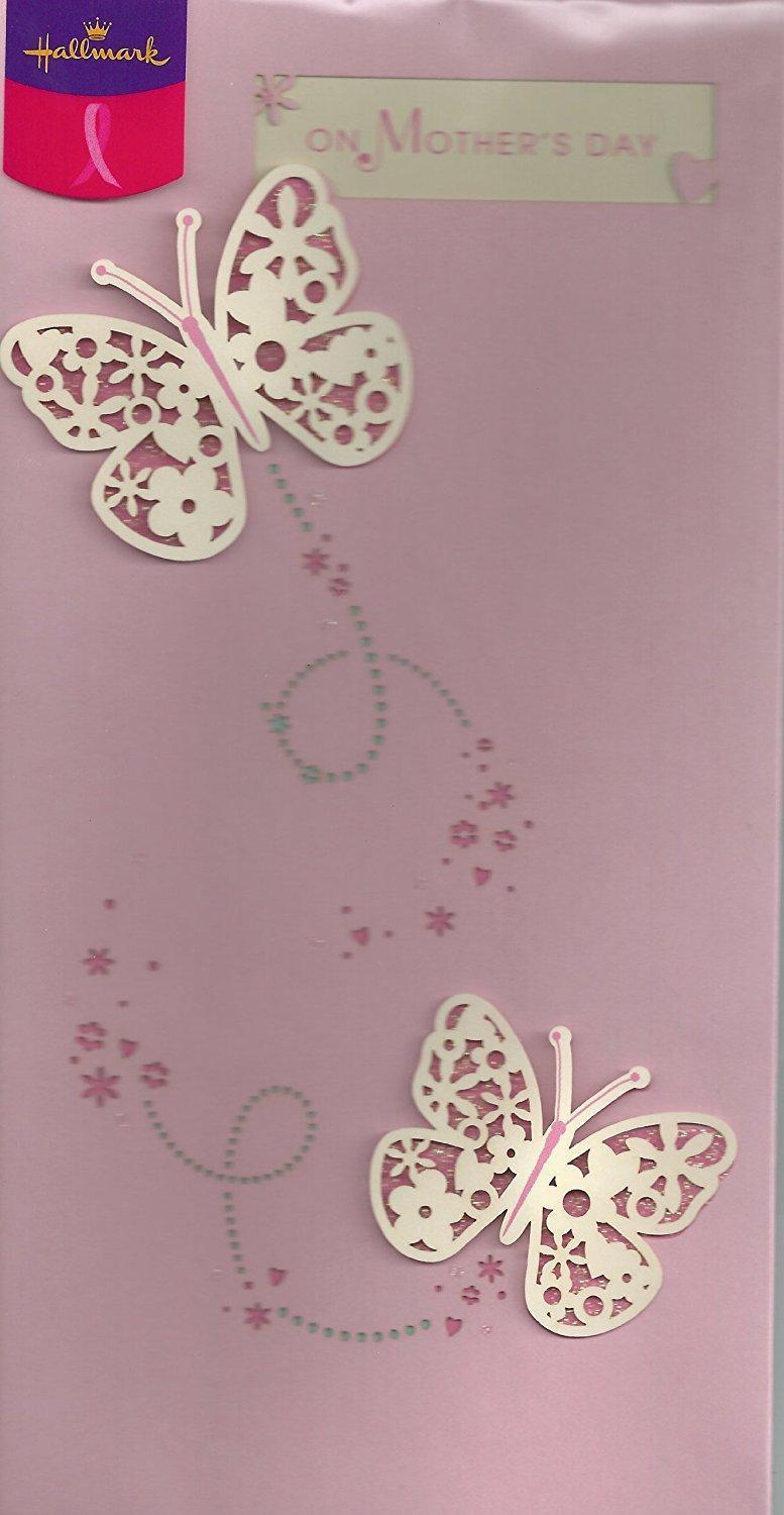 Gold Butterflies Design Handmade Open Mother's Day Card
