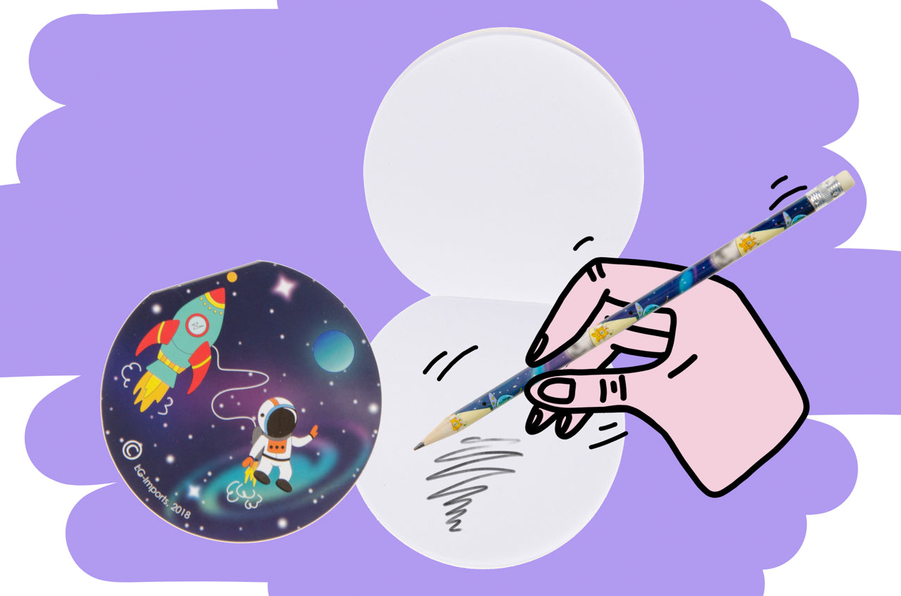 Single Round Space Design Notebook 8cm