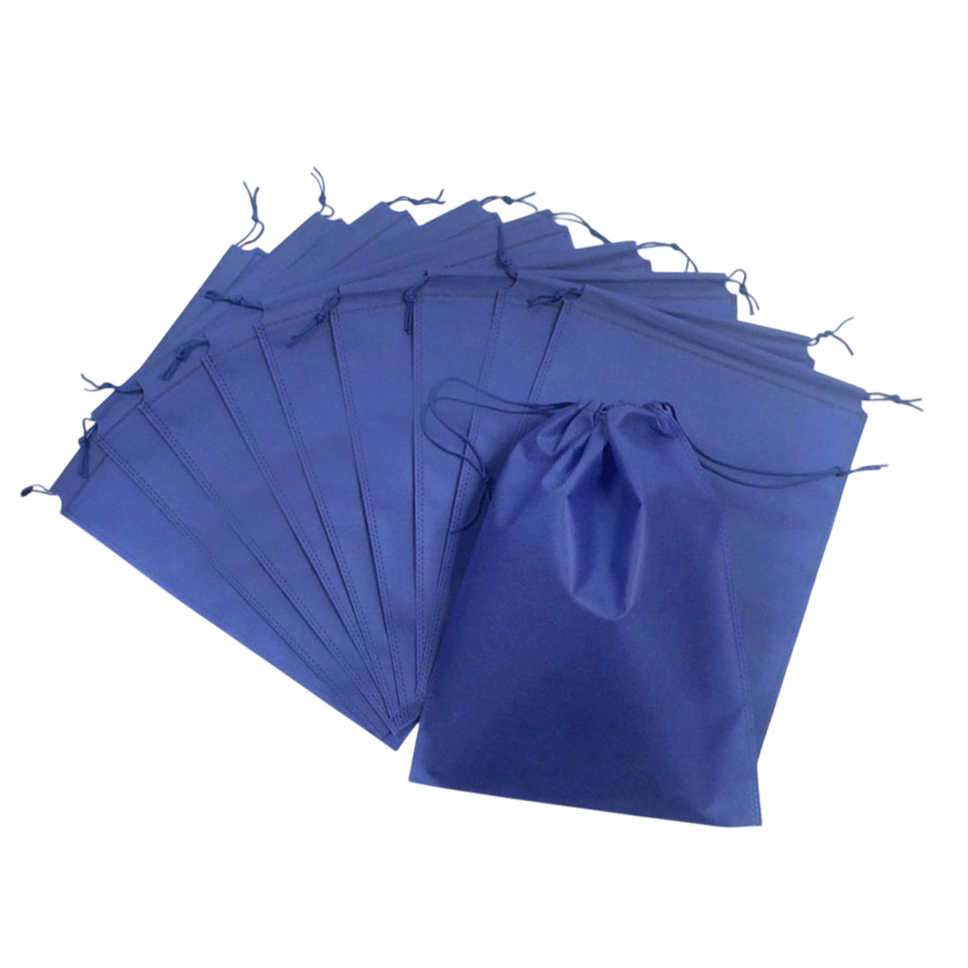 Pack of 50 Blue Coloured 32x22cm Non-Woven Drawstring Bags