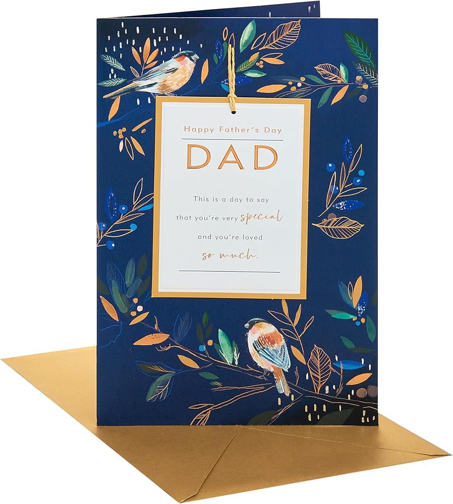 Bullfinch Design For Dad Father's Day Card