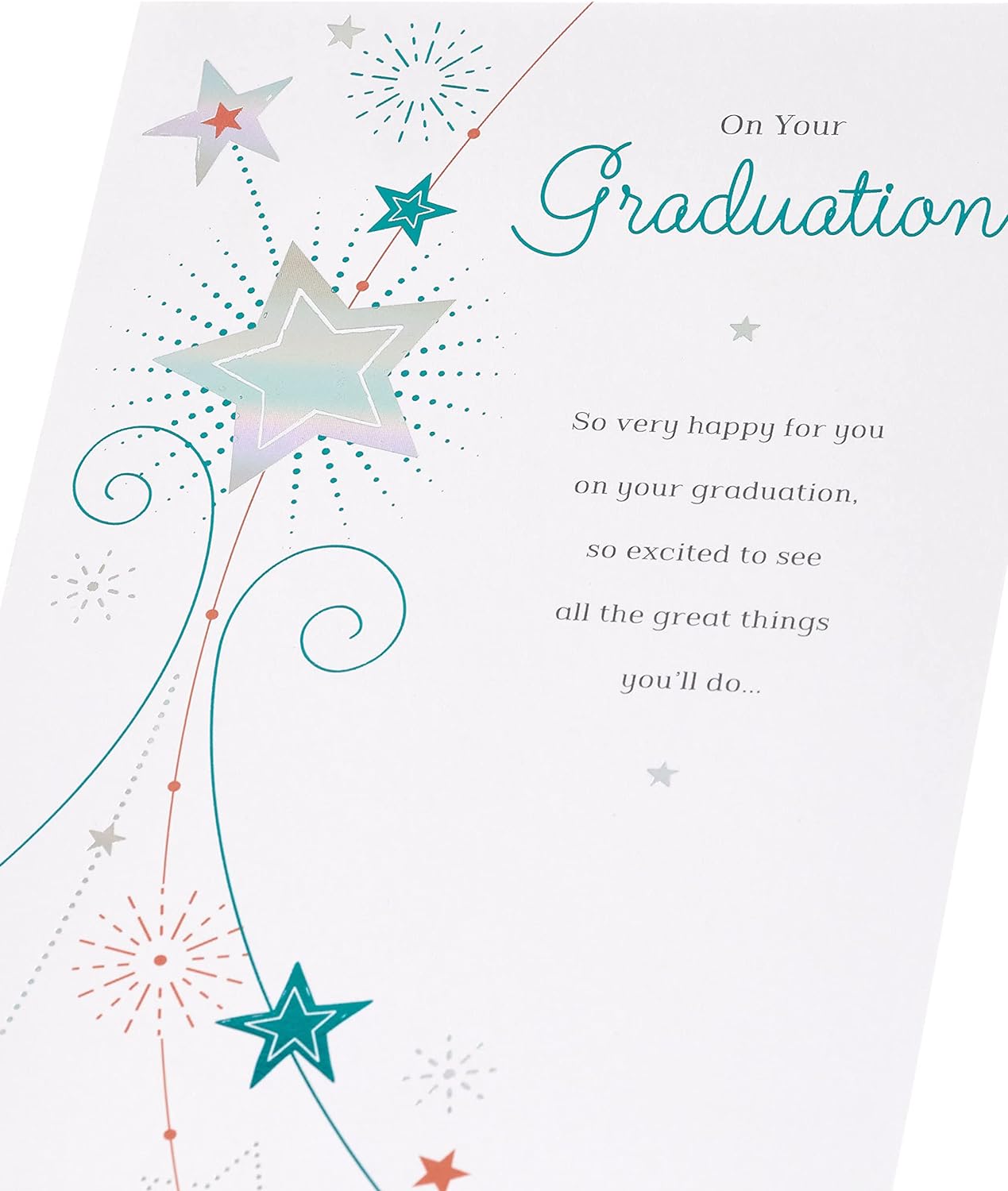 Blue Starry Design Graduation Congratulations Card