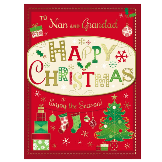 To Nan and Grandad Enjoy The Season Christmas Card