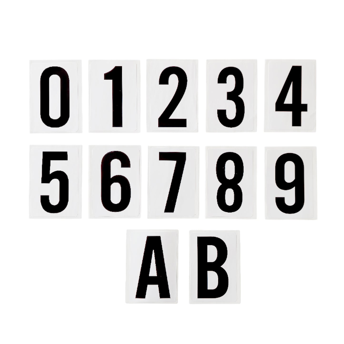 Pack of 6 Waterproof Wheelie Bin Black Number 7 Sticker