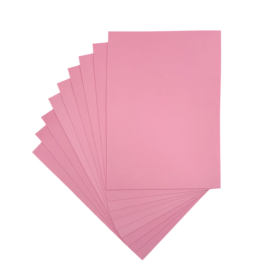 Pack of 200 A4 Pastel Pink Coloured EVA Foam Sheets