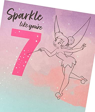 Disney Princess Tinker Bell Age 7 Birthday Card