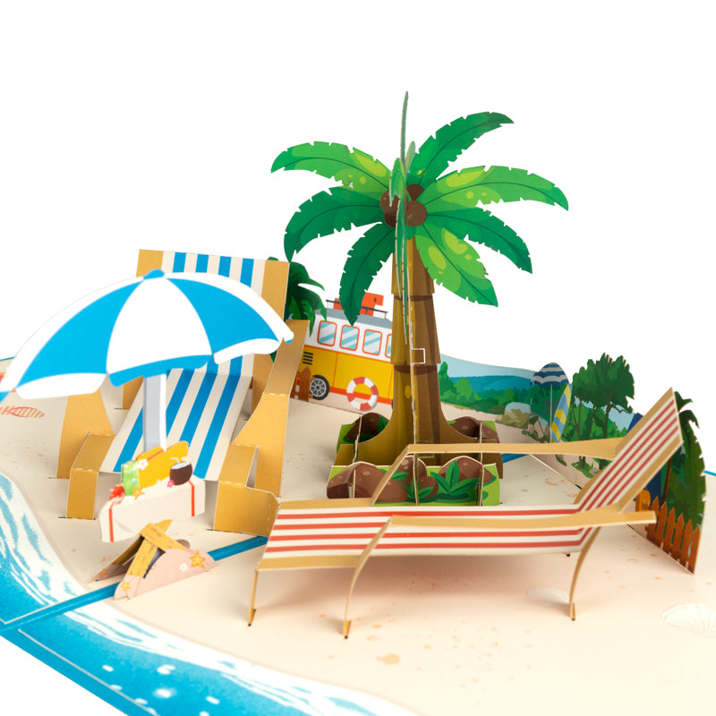 Beach Bliss 3D Summer Pop Up Greeting Card