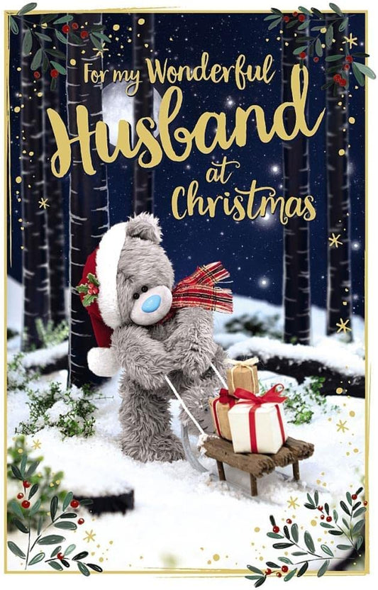 3D Holographic Husband Christmas Card