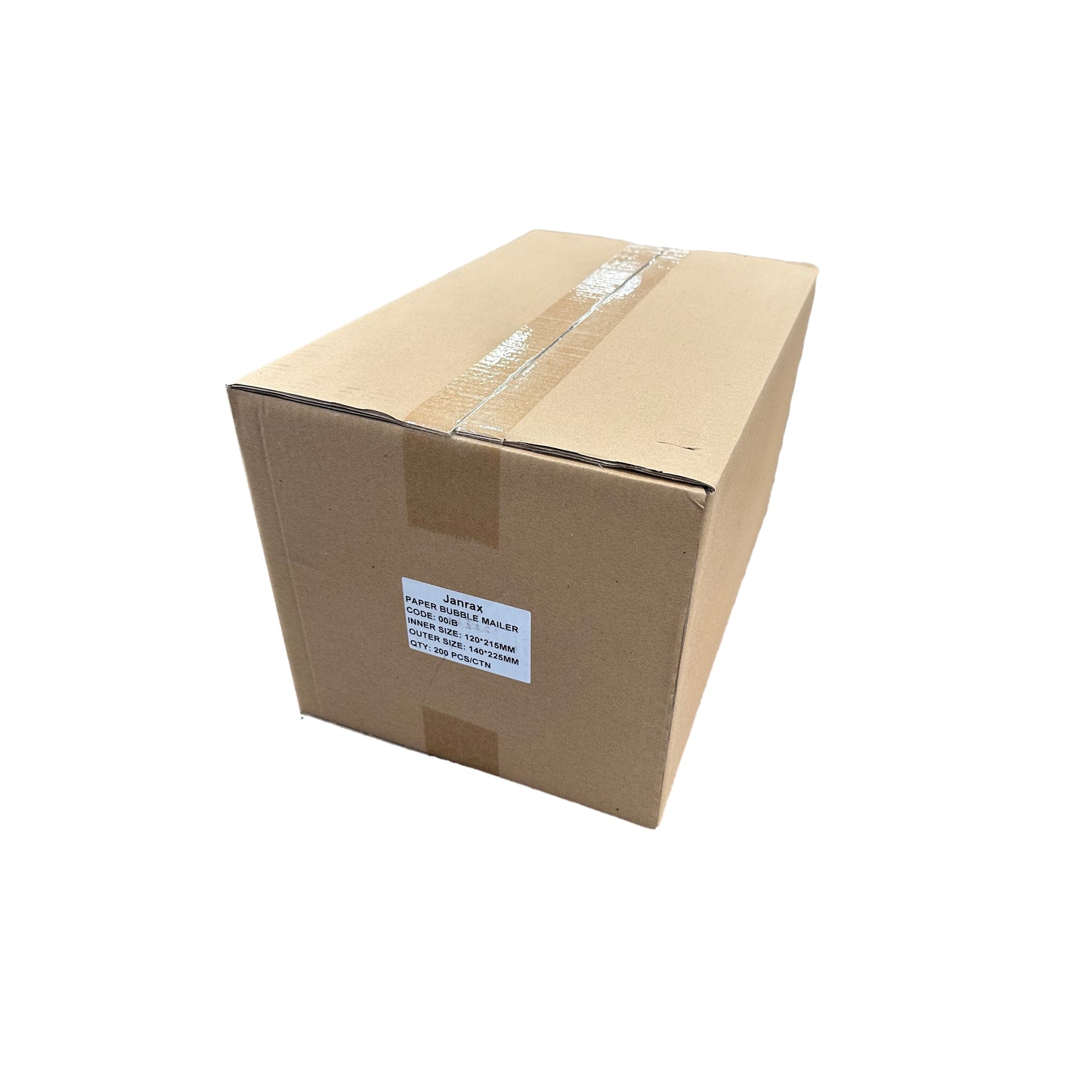 Pack of 200 Bubble Lined Size 00/B Padded Brown Postal Envelopes by Janrax