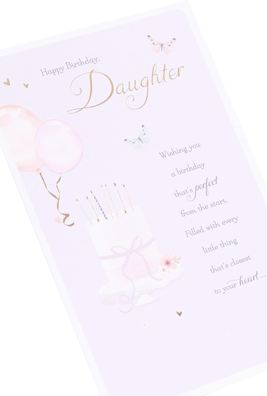 Light Pink Design Daughter Birthday Card
