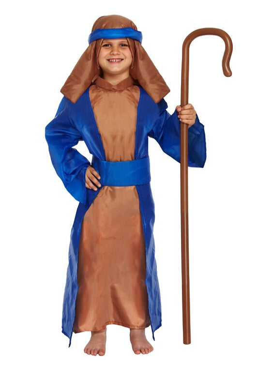 Children's Shepherd Nativity Fancy Dress Up Costume Ages 10-12 Years