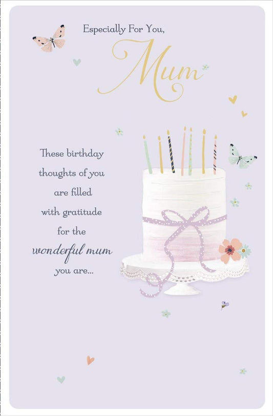 Thinking Of You Especially for The Wonderful Mum You are Mum Birthday Card 