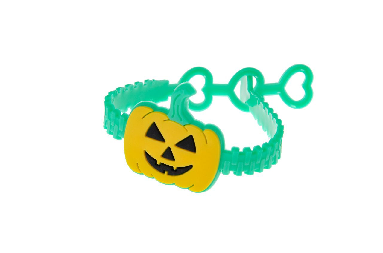 Pack of 12 Halloween Rubber Bracelets 19cm