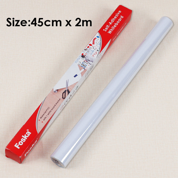 Self Adhesive Whiteboard Roll Wwith White Board Marker- 45cm x 2m