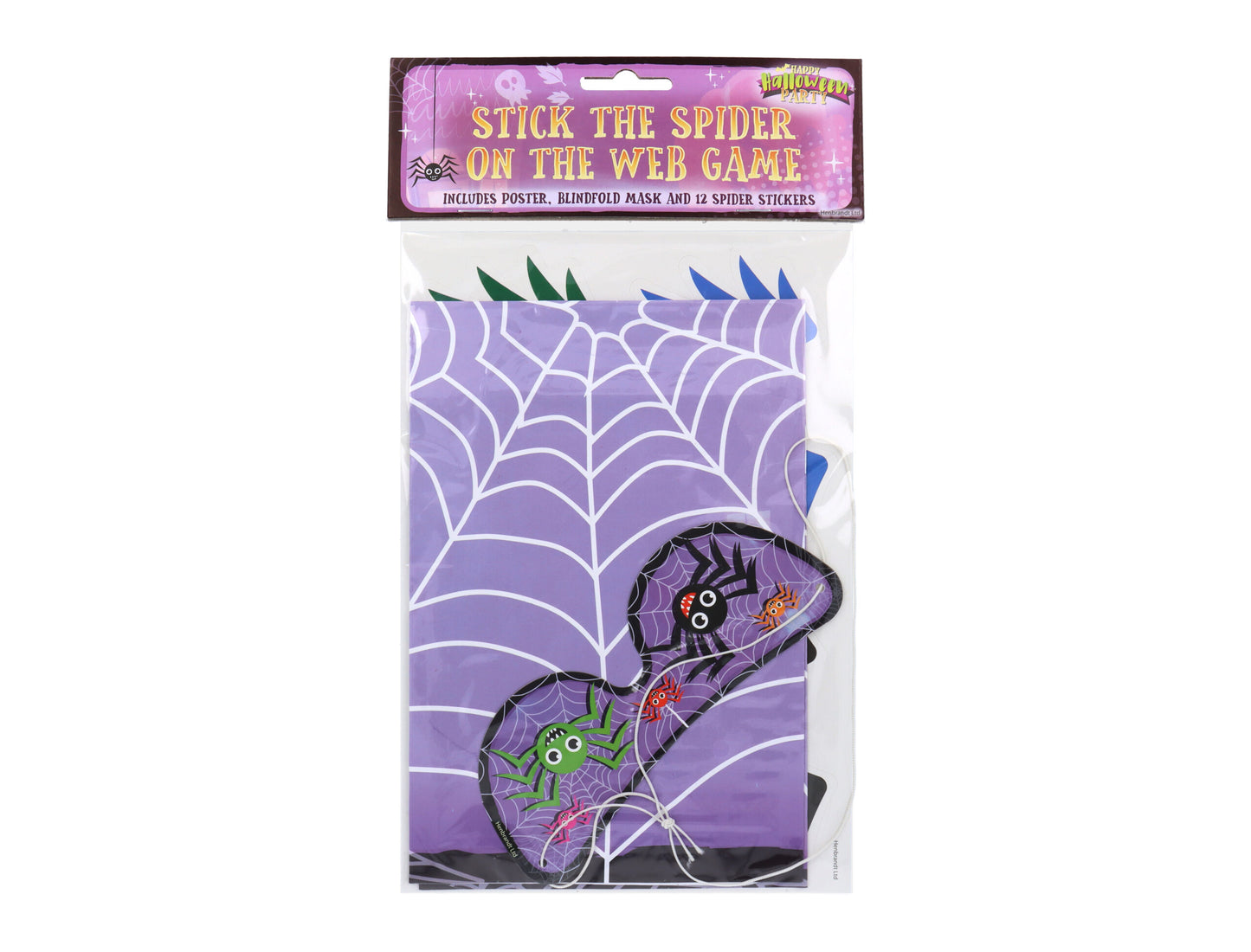 12 Packs of 14 Pieces Stick The Spider on the Web’ Halloween Party Game