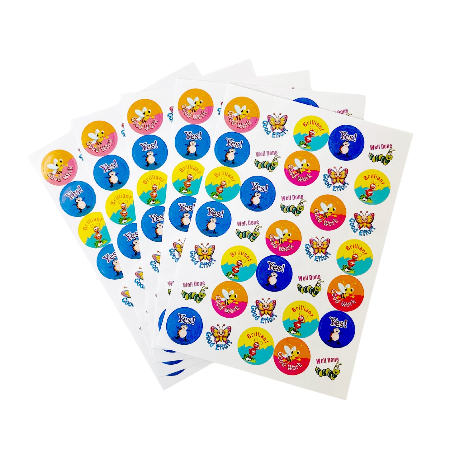 Pack of 2520 Motivational Insects 24mm Self-Adhesive Labels