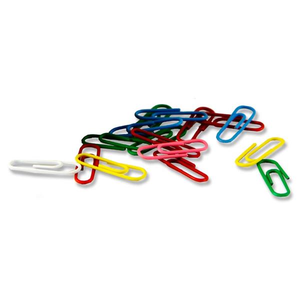 Tub of 200 28mm Multicoloured Paper Clips by Premier Office