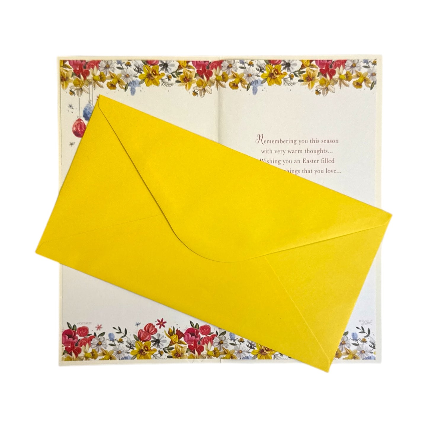 From All Of Us Spring Flowers Wreath Design Easter Card