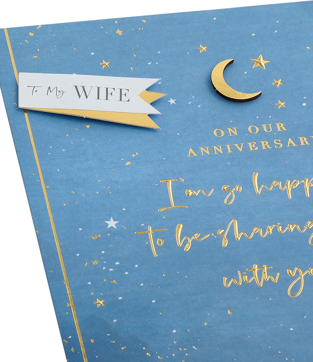 Starry Design Wife Wedding Anniversary Card