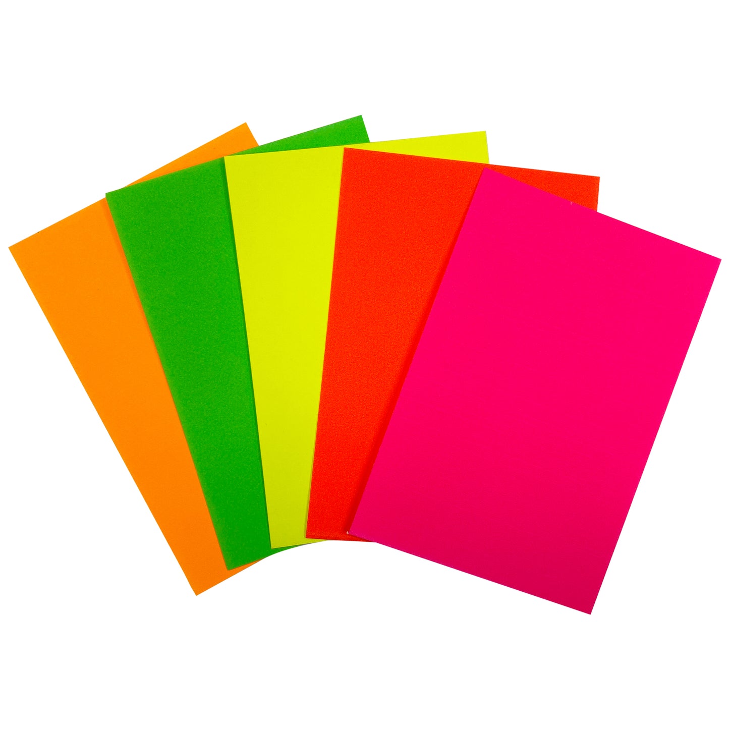 Pack of 240 Assorted Coloured Neon Fluorescent Rectangle Shape 150 x 100mm