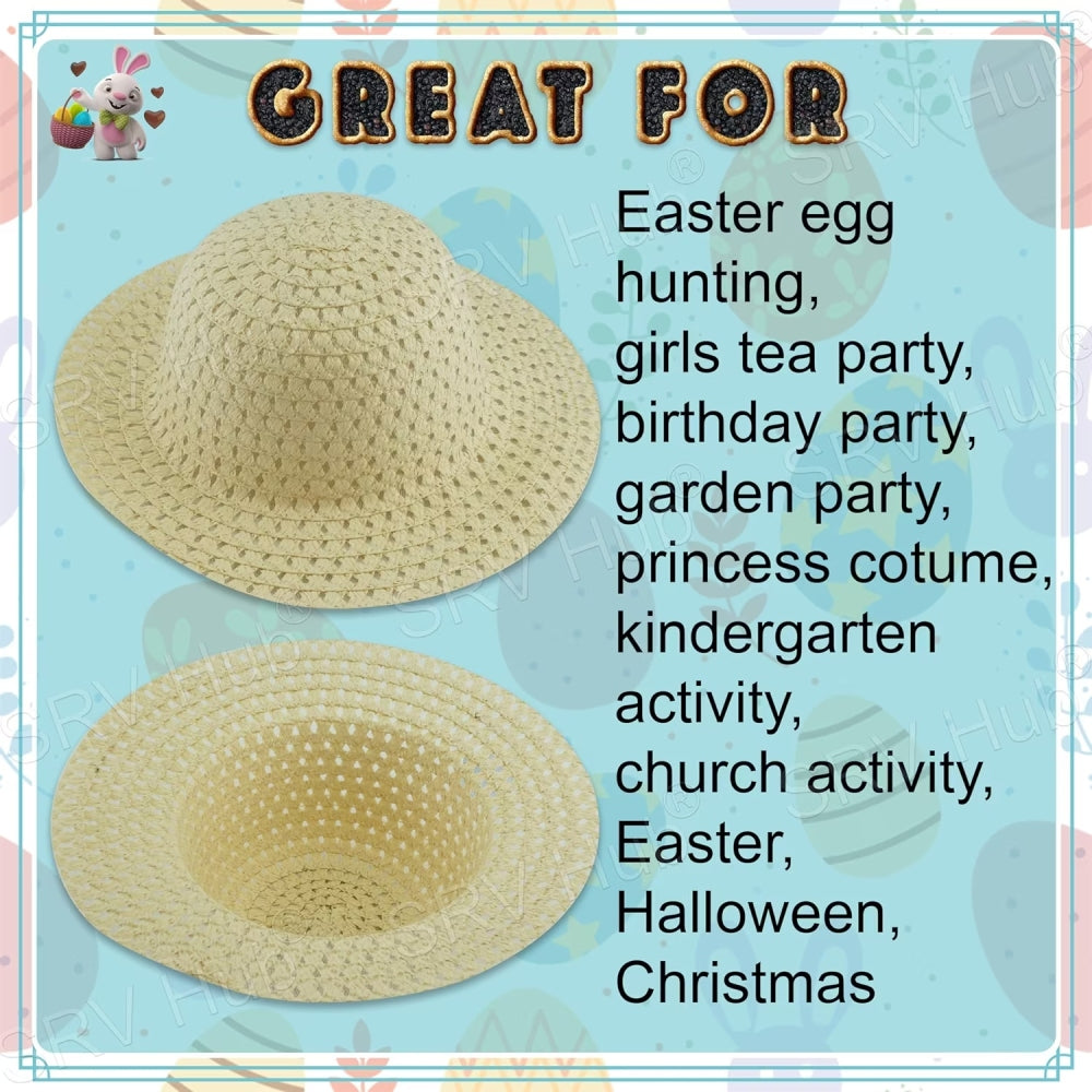 Children's Pale Yellow Easter Fancy Dress Bonnet