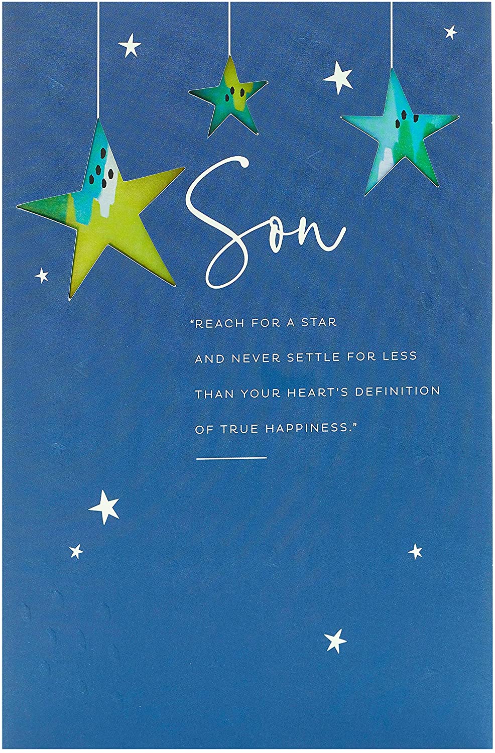 Son Birthday Card Nice Verse Stars Design