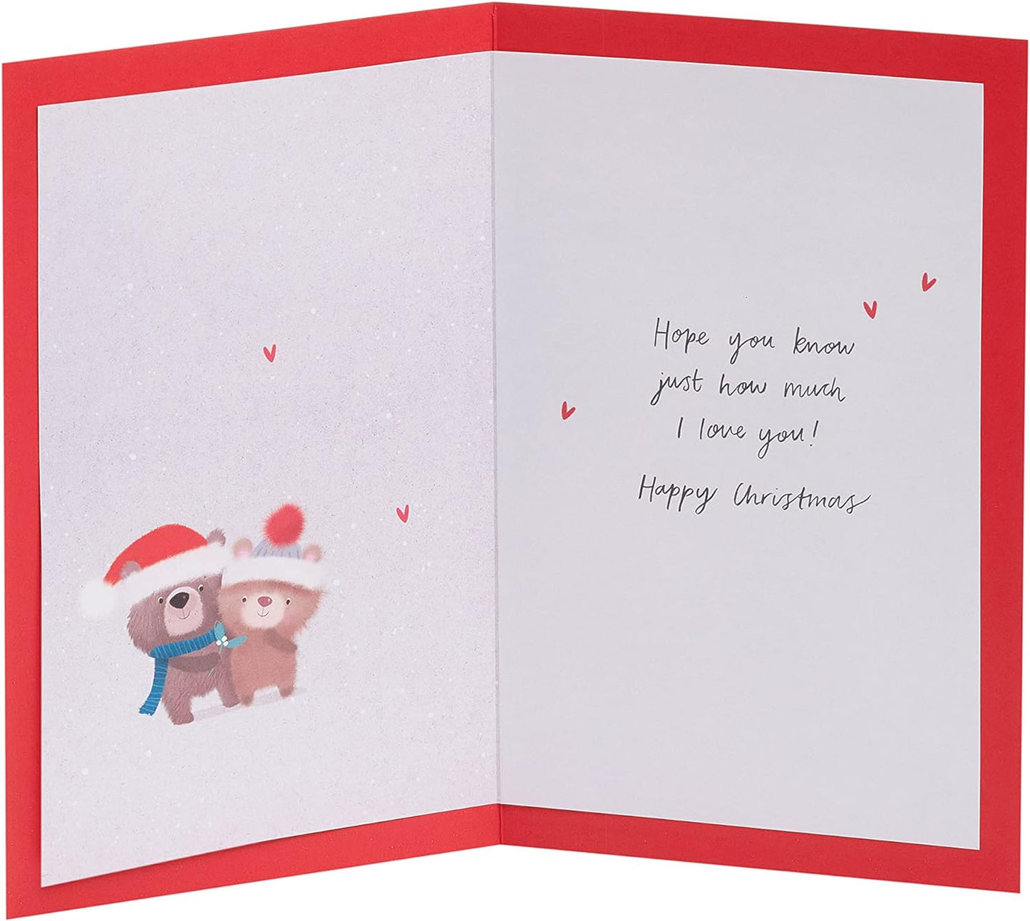 Husband Christmas Card Teddy & Stocking Design