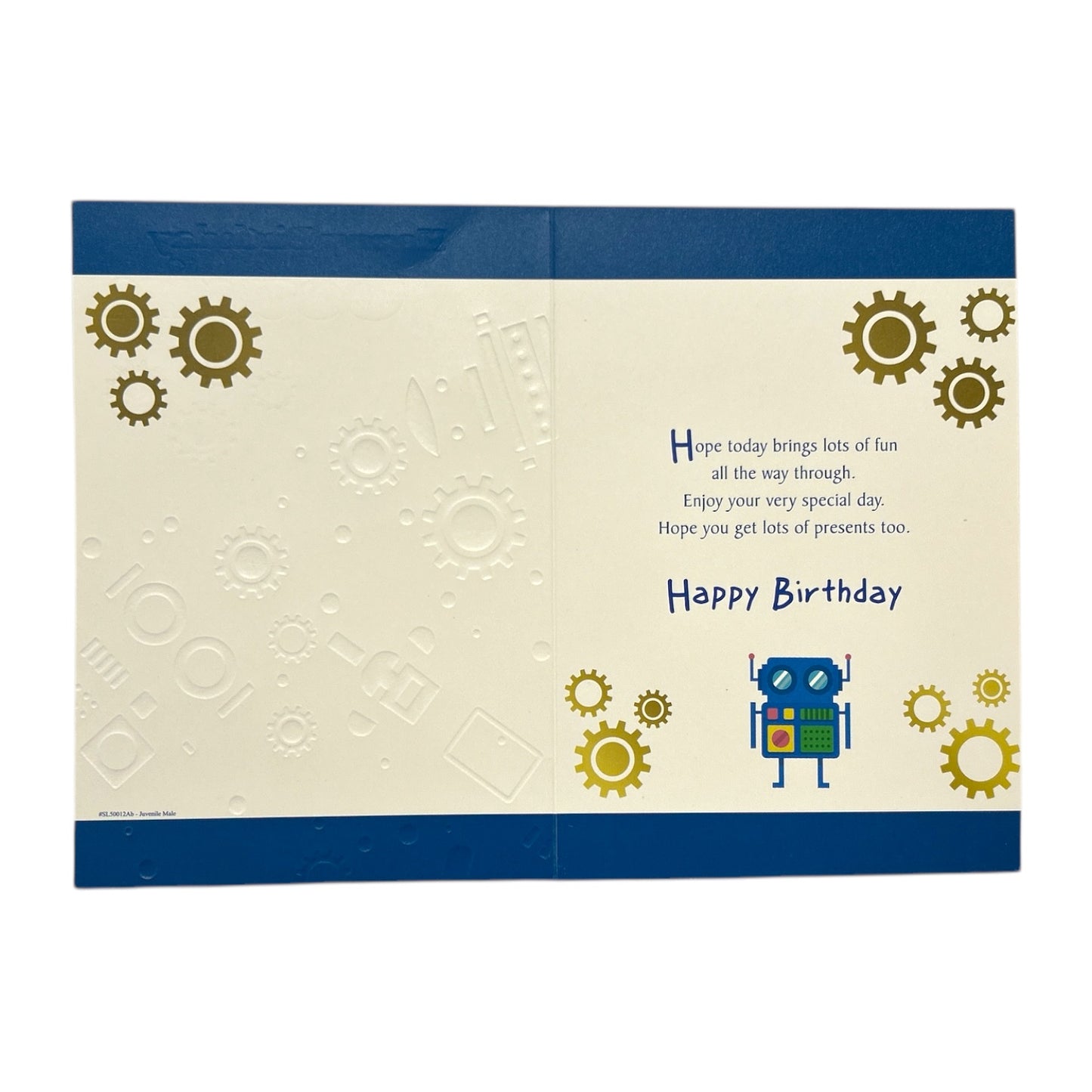 Cousin Male Juvenile Robots Design Birthday Card