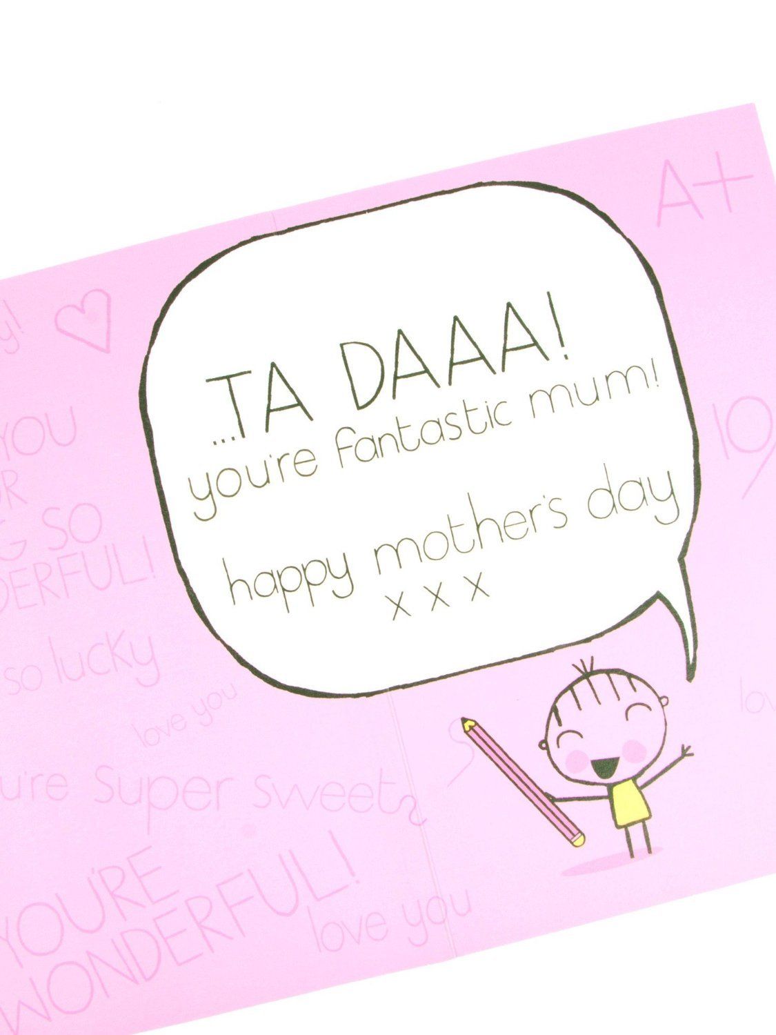 Fantastic Mother's Day Greeting Card with Embossed Finish